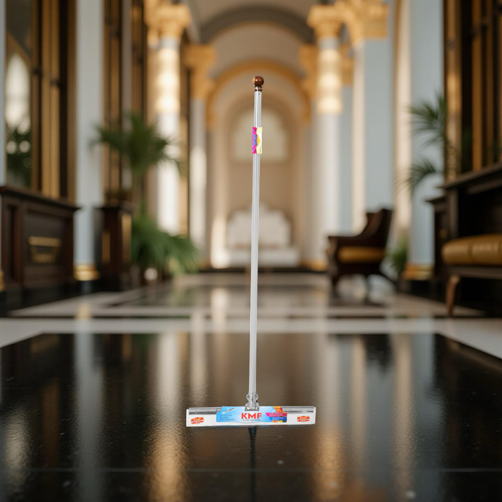 KMF Premium Stainless Steel Floor Wiper – 48 Inch Long Handle | 100% Rustproof | Heavy Duty | 700g | Made in India